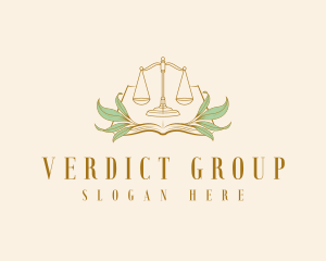 Jury - Justice Scale Book logo design