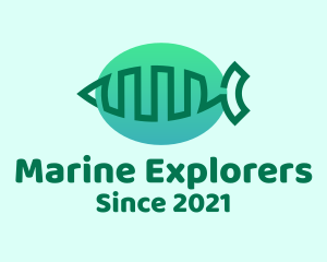 Minimalist Marine Fish logo design