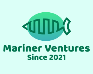 Minimalist Marine Fish logo design