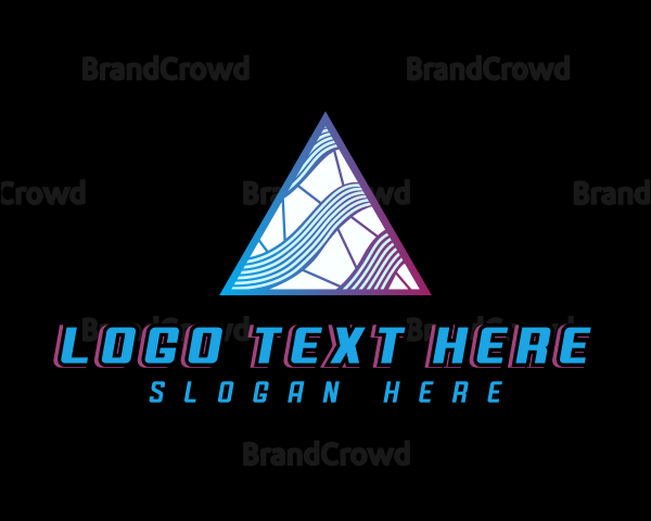 Cyber Pyramid Triangle Logo