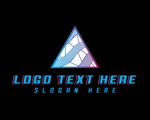 Ai - Cyber Pyramid Triangle logo design