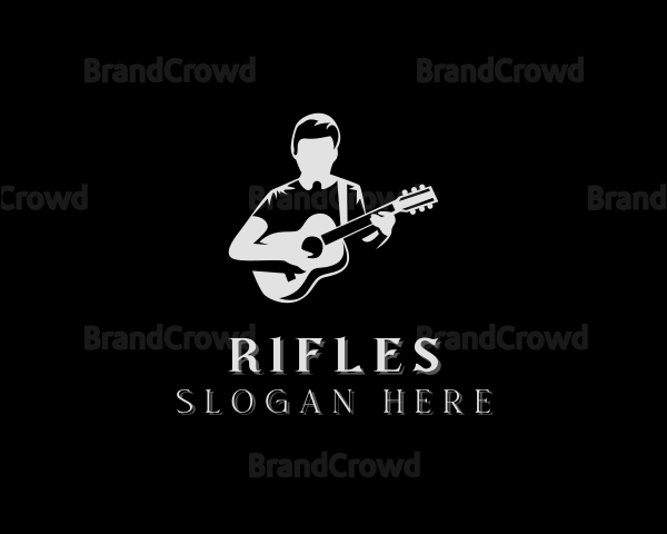 Guitarist Musician Performer Logo