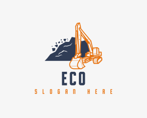 Heavy Equipment - Digger Backhoe Equipment logo design