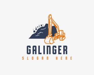 Backhoe - Digger Backhoe Equipment logo design