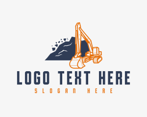 Construction - Digger Backhoe Equipment logo design