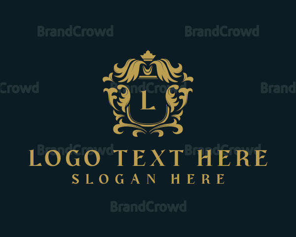 Elegant Crown Shield Logo