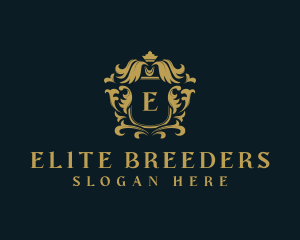 Elegant Crown Shield logo design