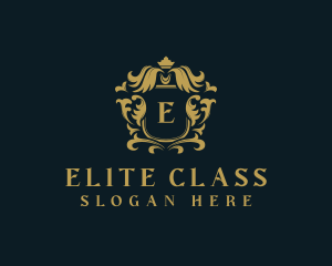 Elegant Crown Shield logo design