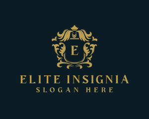 Elegant Crown Shield logo design