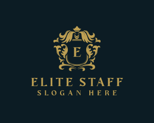 Elegant Crown Shield logo design