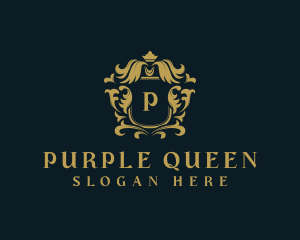 Elegant Crown Shield logo design