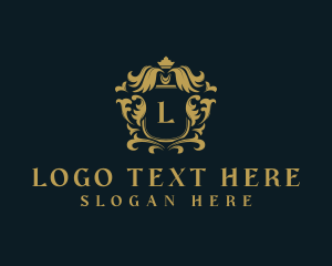King - Elegant Crown Shield logo design