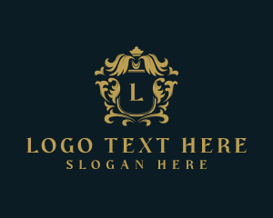 Elegant Crown Shield Logo