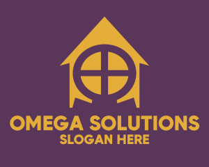 Omega - Yellow Omega House logo design