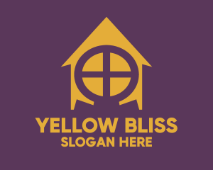 Yellow Omega House logo design