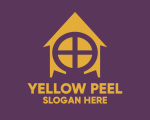 Yellow Omega House logo design