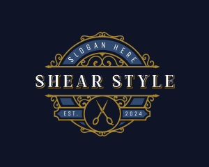 Vintage Shears Scissors  logo design