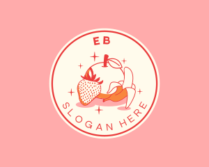 Market - Retro Banana Strawberry Orange logo design