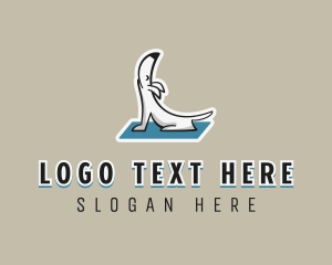 Exercise - Yoga Dog Cartoon logo design
