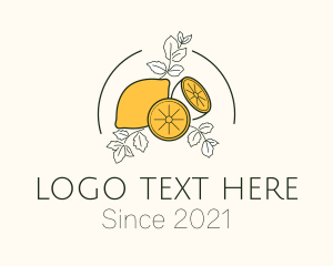 Herbal - Natural Lemon Pulp Drink logo design