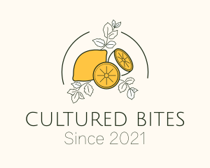 Fermented - Natural Lemon Pulp Drink logo design