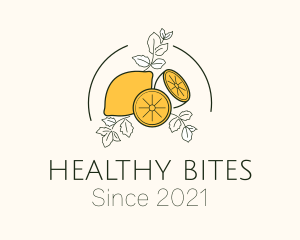 Natural Lemon Pulp Drink logo design