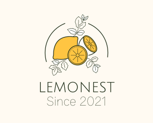 Homemade - Natural Lemon Pulp Drink logo design