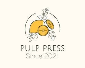 Pulp - Natural Lemon Pulp Drink logo design