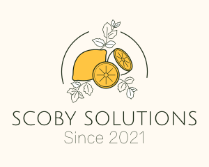 Scoby - Natural Lemon Pulp Drink logo design