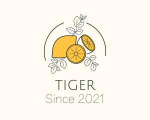 Vegetarian - Natural Lemon Pulp Drink logo design