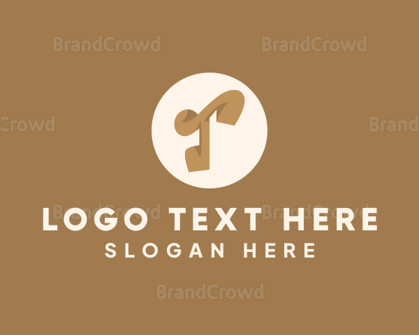 Elegant Brown Letter T Logo