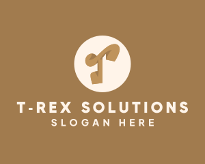 Elegant Brown Letter T logo design