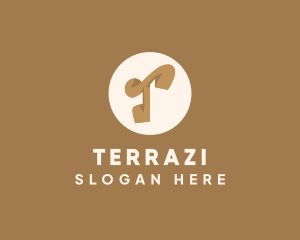 Elegant Brown Letter T logo design