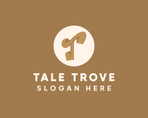 Elegant Brown Letter T logo design