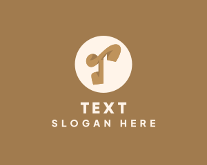 Elegant Brown Letter T logo design