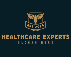 Healthcare Caduceus Lab logo design