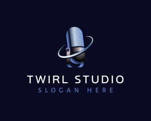 Microphone Studio Podcast logo design