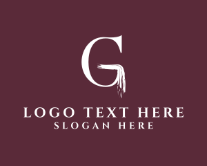 Typography - Brush Stroke Art Letter G logo design