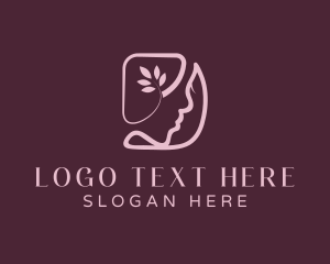 Massage - Leaf Woman Letter D logo design