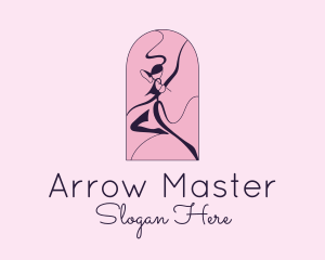 Woman Archery Sport logo design