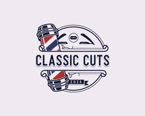 Barber Pole Hairdresser logo design