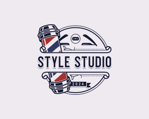 Barber Pole Hairdresser logo design