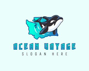 Washington Ocean Whale logo design