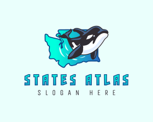 Washington Ocean Whale logo design