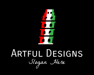 Illustration - Italy Leaning Tower of Pisa logo design