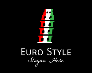 Europe - Italy Leaning Tower of Pisa logo design