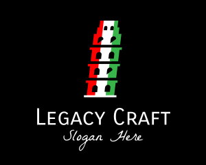 Heritage - Italy Leaning Tower of Pisa logo design