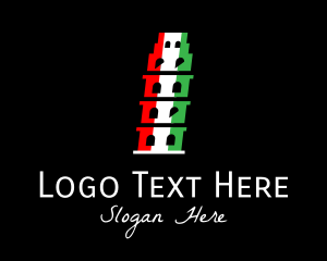 Illustration - Italy Leaning Tower of Pisa logo design