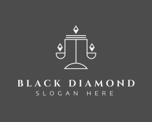 Diamond Justice Scale logo design