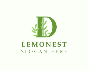 Plant Leaves Letter D Logo